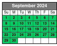 Manatee and Dolphin Kayaking September Schedule