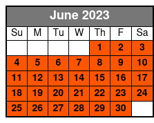 3 Attraction Combination June Schedule