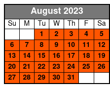 3 Attraction Combination August Schedule