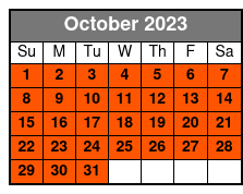 3 Attraction Combination October Schedule