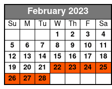 Icon Orlando Admission February Schedule
