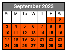 Icon Orlando Admission September Schedule