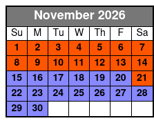 Sunset Kayaking w/ Florida Bioluminescence November Schedule