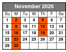 Clearwater Beach Bus Express November Schedule