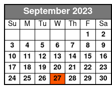 09:00 September Schedule