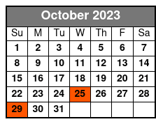 09:00 October Schedule