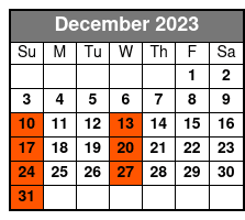 09:00 December Schedule