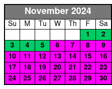 Paddleboard November Schedule