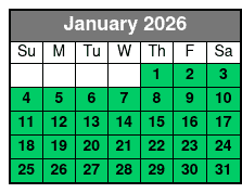 Paddleboard January Schedule