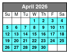 Paddleboard April Schedule