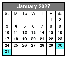 Paddleboard January Schedule