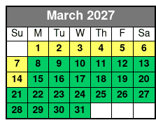 Paddleboard March Schedule