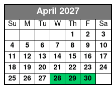 Paddleboard April Schedule