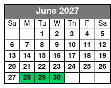 Paddleboard June Schedule