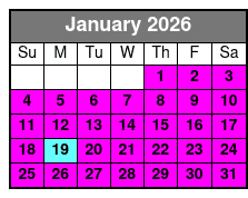 Downtown Orlando 2 Hr Walking Ghost Tour January Schedule