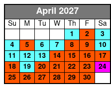 Downtown Orlando 2 Hr Walking Ghost Tour April Schedule