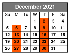St Augustine Day Trip December Schedule
