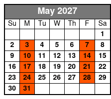 St Augustine Day Trip & Scenic Cruise May Schedule