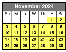 Kayaking November Schedule