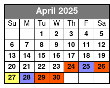 Kayaking April Schedule