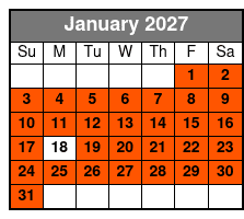 Kayaking January Schedule