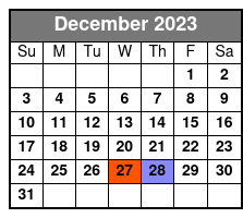 Clear Kayak Tours December Schedule