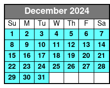 Clear Kayak Tours December Schedule