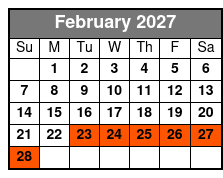 Clear Kayak Tours February Schedule