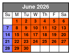 1 Hour Airboat Tour June Schedule