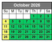 1 Hour Airboat Tour October Schedule