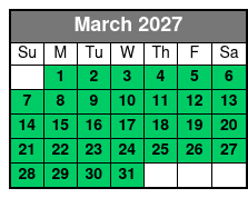 1 Hour Airboat Tour March Schedule