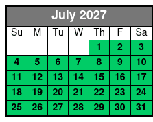 1 Hour Airboat Tour July Schedule
