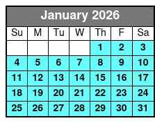 Urban Paddle in Paradise January Schedule