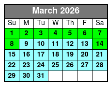 Urban Paddle in Paradise March Schedule