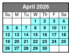 Urban Paddle in Paradise April Schedule