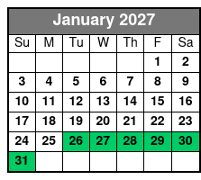 Urban Paddle in Paradise January Schedule