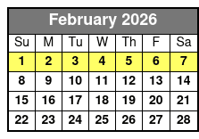 Winter Park Sunset Tour February Schedule