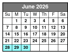 Winter Park Sunset Tour June Schedule