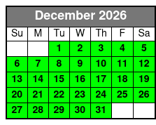 Winter Park Sunset Tour December Schedule