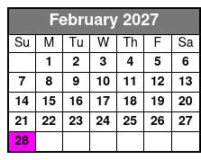Winter Park Sunset Tour February Schedule