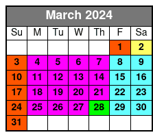 The Asylum Escape Room March Schedule