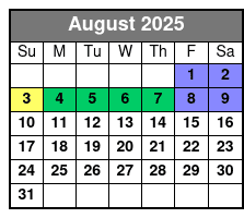 The Asylum Escape Room August Schedule