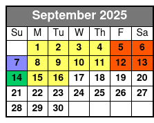 The Asylum Escape Room September Schedule