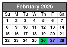 The Asylum Escape Room February Schedule