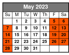 Stand Up Paddleboard May Schedule