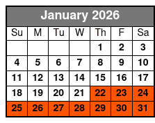 Dolphin Island Hop Tour January Schedule