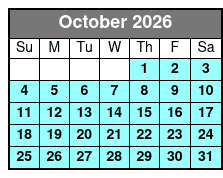 Dolphin Island Hop Tour October Schedule