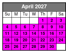Dolphin Island Hop Tour April Schedule