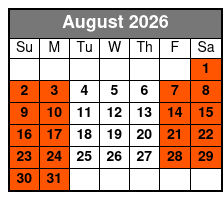Orlando Paintball Experience August Schedule