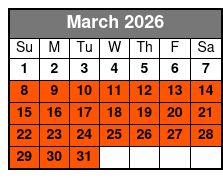 Island H2O Water Park Admission Ticket March Schedule